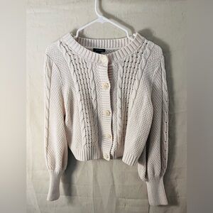 Wild Fable Cream Button-Up Cardigan